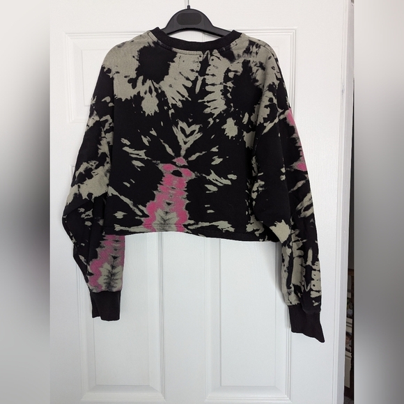 Noli Cropped Tie-Dyed Long-Sleeve Sweatshirt - Women's Size Small - Picture 2 of 9